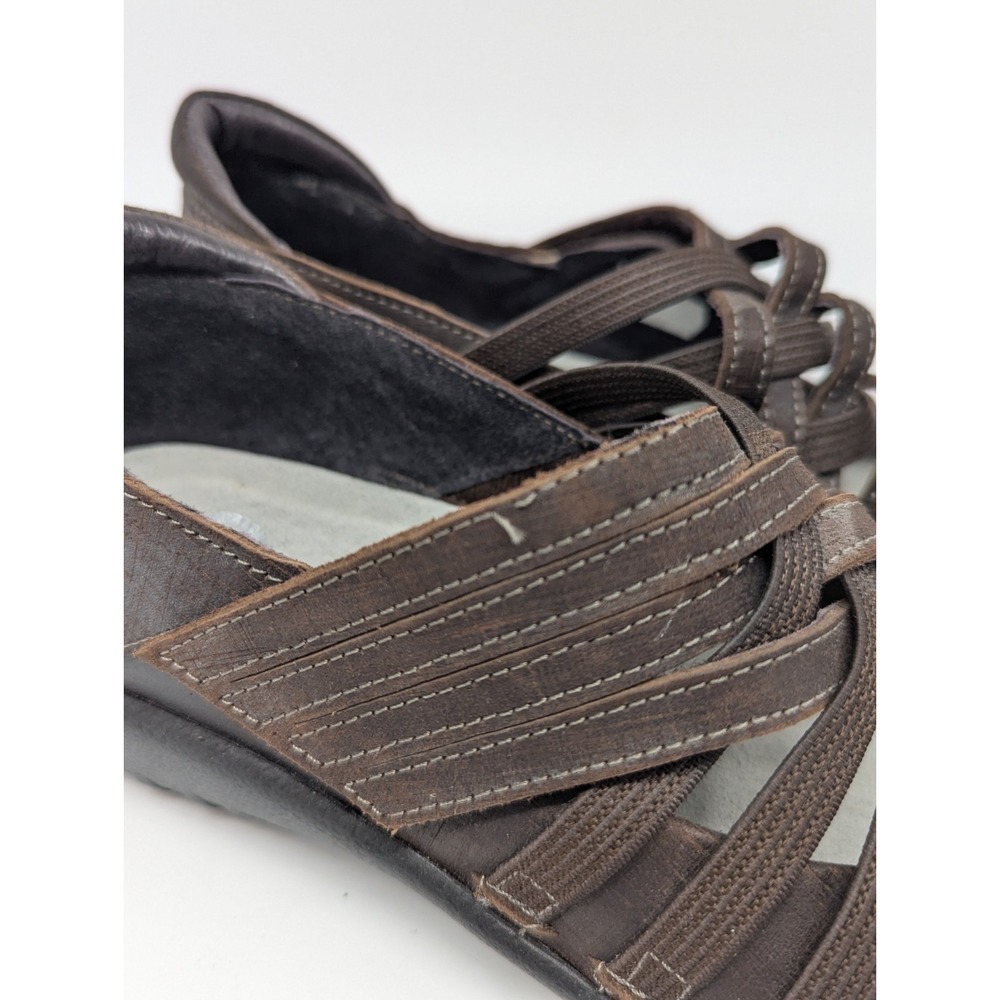 Naot Kawaka Mary Jane Shoes Sz 37 US 6 Brown Leather Comfort Preppy Academia - Picture 2 of 9